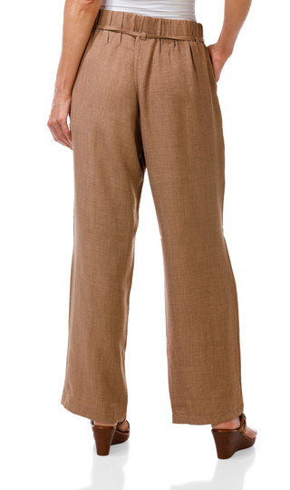 Thumbnail 2: Soho Apparel Women's Pull On 2 Pocket Wide Leg Pants with String Belt 