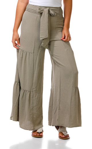 Thumbnail 1: Saints & Heart  Women's Solid Wide Leg Pants  