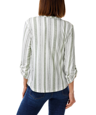 Thumbnail 2: Cure Apparel Women's Stripe Print Top  