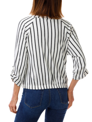 Thumbnail 2: Cure Apparel Women's Stripe Print Top  