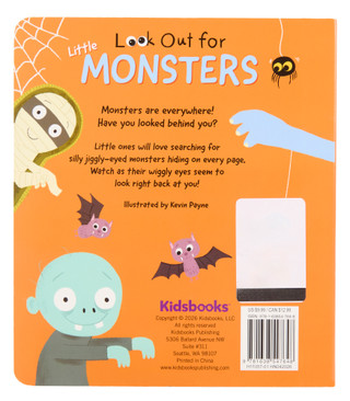 Thumbnail 2: KIDSBOOKS Look Out For Monsters Googly Eye Halloween Children's Book 