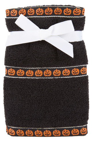 Thumbnail 1: Caro Home 2 Pk Halloween Themed Pumpkin Tip Towels 