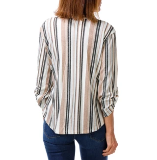 Thumbnail 2: Cure Apparel Women's Stripe Quarter Zip Top  