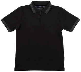 Thumbnail 1: Denim & Flower Boys Quarter Zip Polo Shirt 