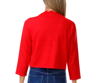Thumbnail 2: Zac & Rachel Women's Long Sleeve Scallop Edge Cropped Cardigan 