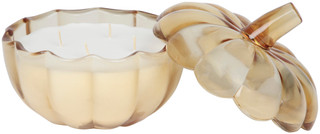Thumbnail 1: Ember Glow 26 Oz Pumpkin Patch Amber Glass Candle 