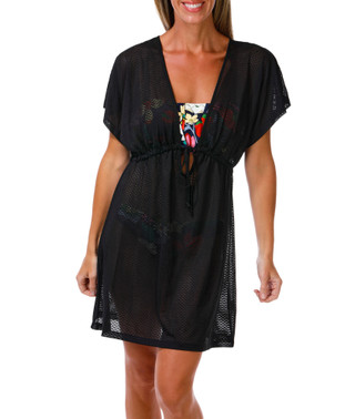Thumbnail 1: J VALDI Women's Short Sleeve Dress Cover Up 