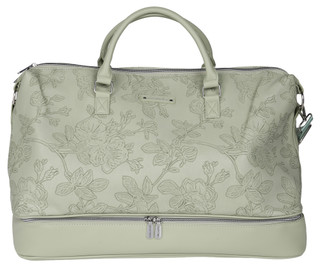 Thumbnail 1: Ellen Tracy Floral Embossed Faux Leather Duffel 
