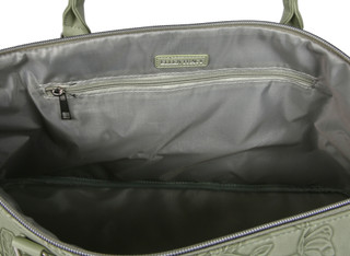 Thumbnail 2: Ellen Tracy Floral Embossed Faux Leather Duffel 