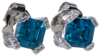 Thumbnail 2: KATE SPADE Blue Square Stud Earrings 