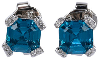 Thumbnail 1: KATE SPADE Blue Square Stud Earrings 