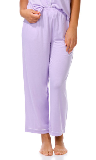 Thumbnail 3: FLORA Women's Short Sleeve Annie Notch Capri Pajama Set 