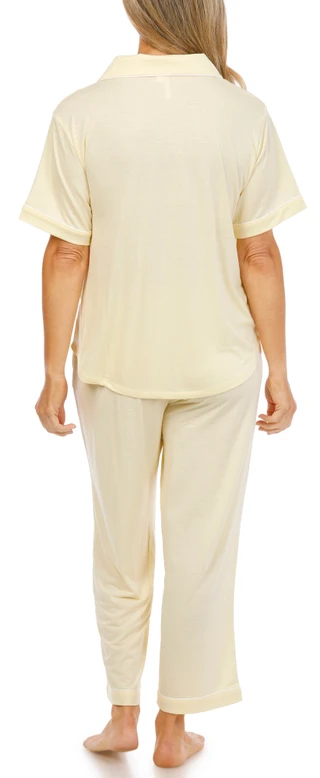 Thumbnail 2: FLORA Annie Notch Capri Pajama Set 