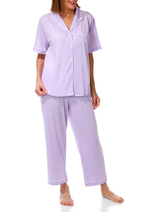 Thumbnail 1: FLORA Annie Notch Capri Pajama Set 