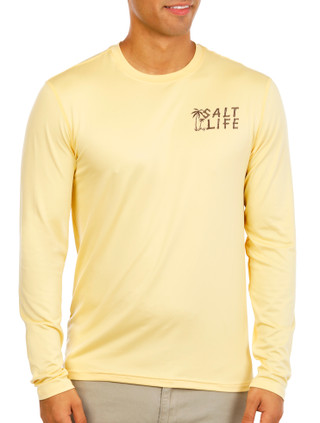 Thumbnail 2: Salt Life Men's Long Sleeve Crew Neck Fishing Shirt 