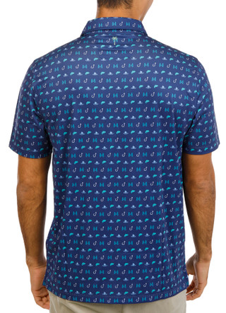 Thumbnail 2: Southern Palms Men's Short Sleeve Printed Polo 