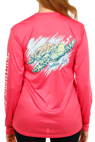 Thumbnail 1: Southern Lure Women's Sea Turtle Long Sleeve UPF Tee 