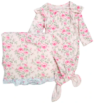 Thumbnail 1: SHABBY CHIC Baby 2-Piece Bamboo Gown and Blanket Set 