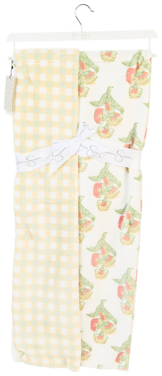 Thumbnail 2: Jessica Simpson Floral Gingham Reversible Throw 