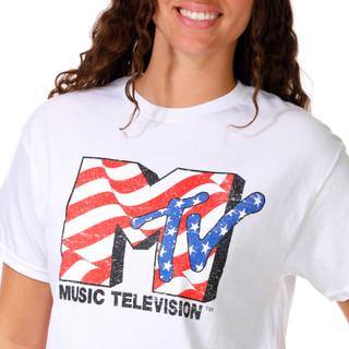Thumbnail 6: MTV Juniors Americana Crop Boxy Tee 