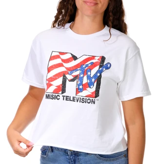 Thumbnail 1: MTV Juniors Americana Crop Boxy Tee 