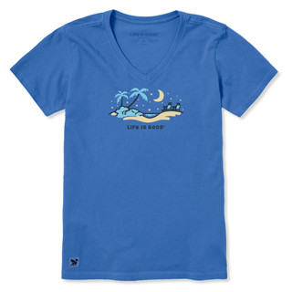 Thumbnail 1: Life is Good Women's Beachside Night Vista Crusher Tee 