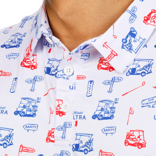 Thumbnail 2: Jedco Men's Americana Printed Golf Polo 