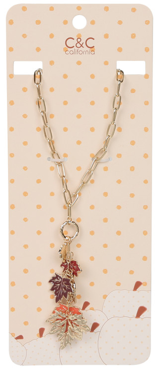 Thumbnail 1: C&C Leaves Cluster Link Necklace 
