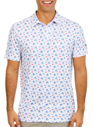 Thumbnail 1: Jedco Men's USA Printed Polo 
