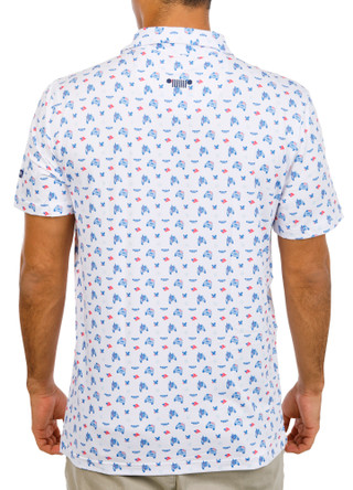 Thumbnail 3: Jedco Men's USA Printed Polo 