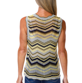 Thumbnail 2: Democracy Women's Sleeveless Chevron Sweater Tank Top 