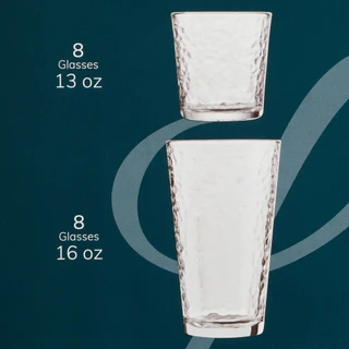 Thumbnail 2: Libbey Frost 16-Piece Tumbler and Rocks Glass Set 