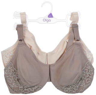 Thumbnail 1: Olga Women's 2 Pk Underwire T-Shirt Bras w/ Lift 