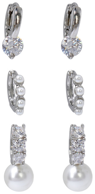 Thumbnail 1: KATE SPADE 3 Pk Huggie Earrings 
