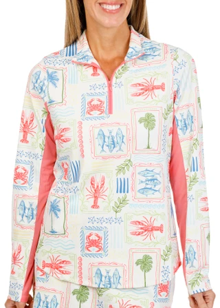 Thumbnail 1: SIMPLY SOUTHERN UPF Quarter-Zip Long Sleeve Pullover 