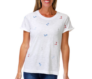 Thumbnail 1: Philosophy Women's Short Sleeve Embroidered Boots Top 
