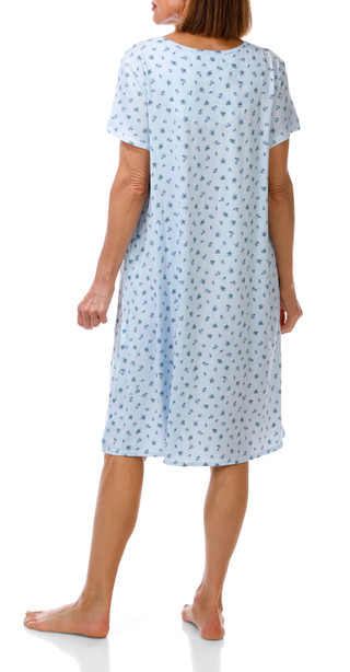 Thumbnail 3: Laura Ashley Women's Short Sleeve Floral Night Gown 