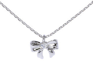 Thumbnail 1: KATE SPADE Silver Bow Necklace 