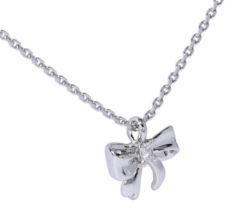Thumbnail 2: KATE SPADE Silver Bow Necklace 