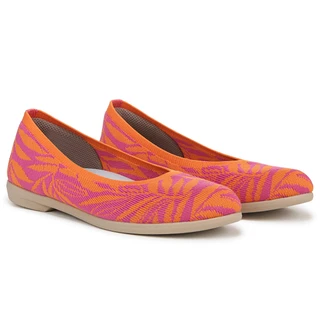 Thumbnail 2: Bzees Womens Knit Tropical Wide Ballet Flats 