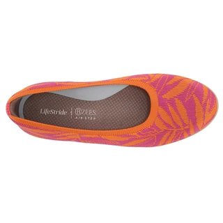 Thumbnail 3: Bzees Womens Knit Tropical Wide Ballet Flats 