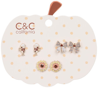 Thumbnail 1: C&C 3 Pc Harvest Stud Earring Set 