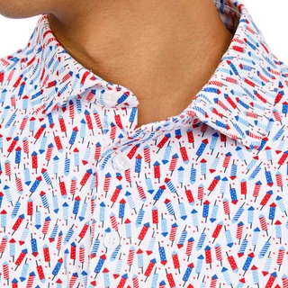 Thumbnail 2: Kenneth Cole Men's Short Sleeve Printed Golf polo 