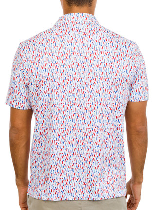 Thumbnail 3: Kenneth Cole Men's Short Sleeve Printed Golf polo 