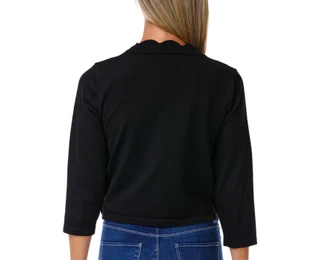 Thumbnail 2: Nina Leonard Women's 3/4 Sleeve Scallop Bolero 