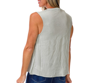 Thumbnail 2: Angels Women's Sleeveless Sol Tatum Tassel Neck Top 