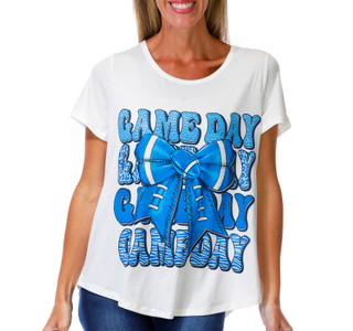 Thumbnail 1: One  World Women's Short Sleeve Game Day Bow Top 