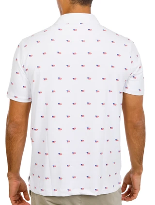 Thumbnail 2: Kenneth Cole Men's Short Sleeve Printed Golf Polo 