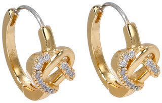 Thumbnail 2: KATE SPADE Crystal Knot Huggie Earrings 