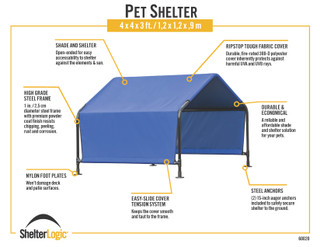 Thumbnail 14: Shelter Logic Shelter Logic 4' X 4' X 3' Pet Shelter  